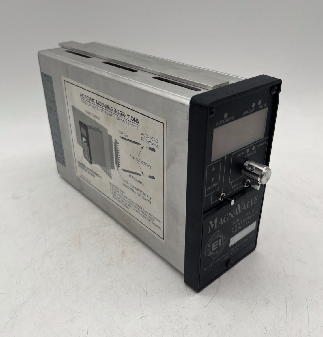 ELECTRONICS INCORPORATED MAGNAVALVE SHOT FLOW CONTROLLER MODEL FC