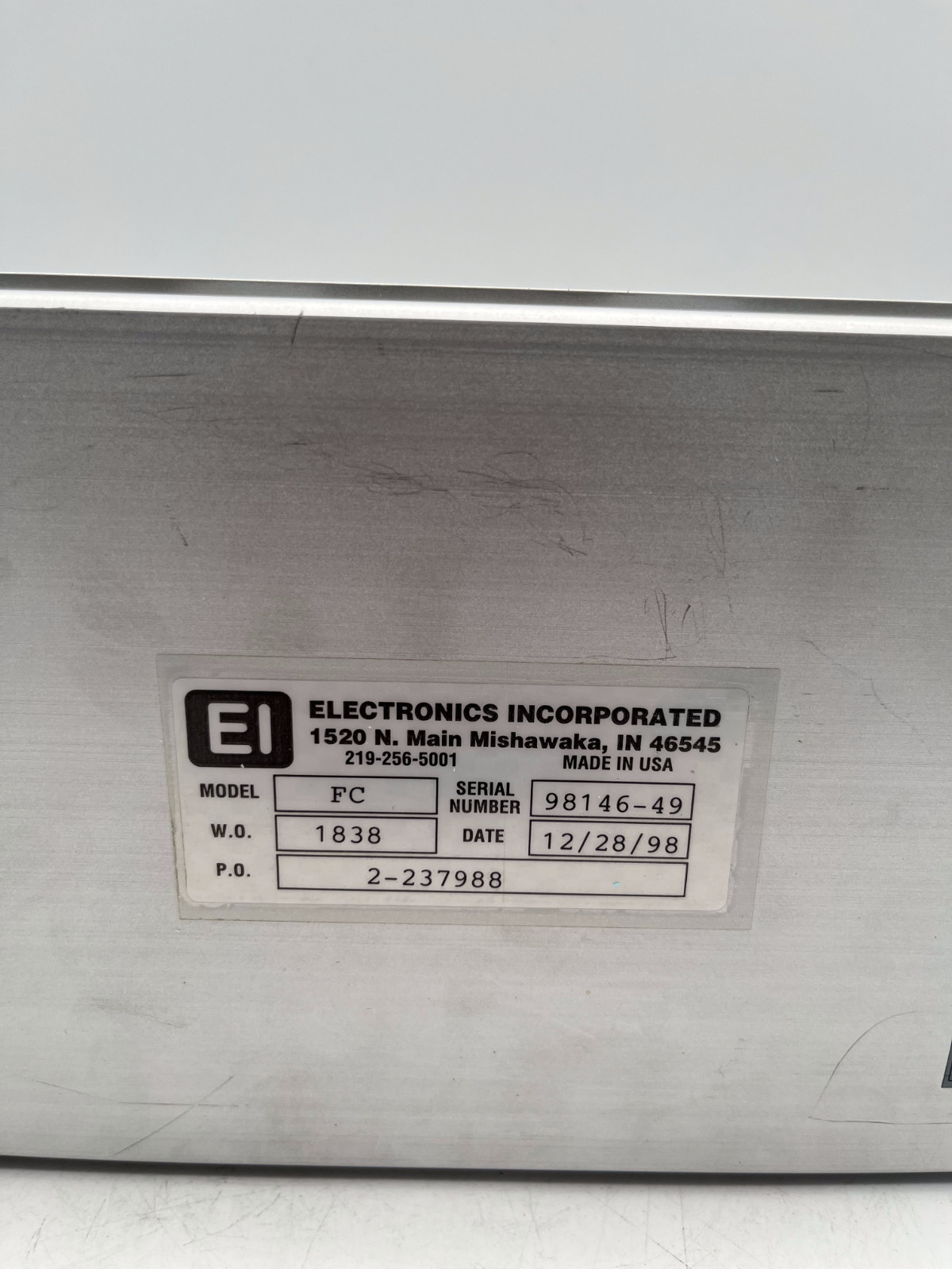 ELECTRONICS INCORPORATED MAGNAVALVE SHOT FLOW CONTROLLER MODEL FC, Thumbnail 7