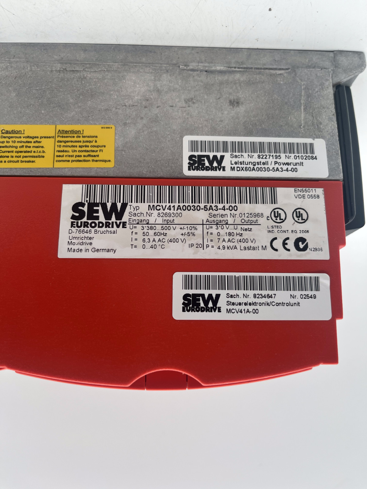 SEW MOVIDRIVE MCV41A0030-5A3-4-00 | 08269300 | MDX60A0030-5A3-4-00 + DBG11B-08, SEW, Bild 5 von 6