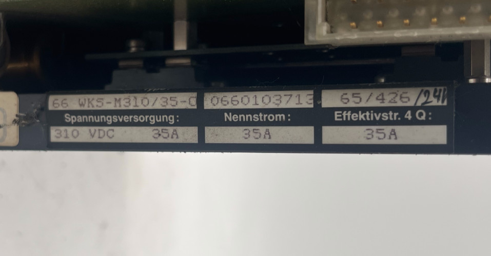 Seidel Servoverstärker 66WKS-M310/35-0 0660103713 Opt. 65/426/24V 310VDC 35A, Seidel, Bild 3 von 5