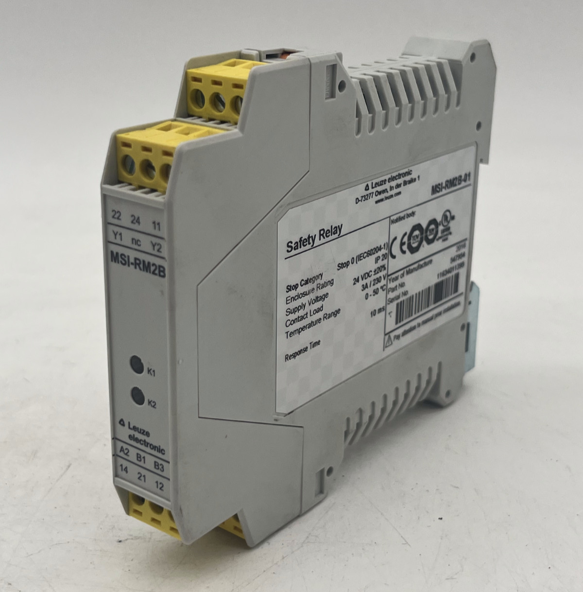 Leuze electronic MSI-RM2B-01 Sicherheits-Schaltgerät 547954 Sicherheitsrelais
