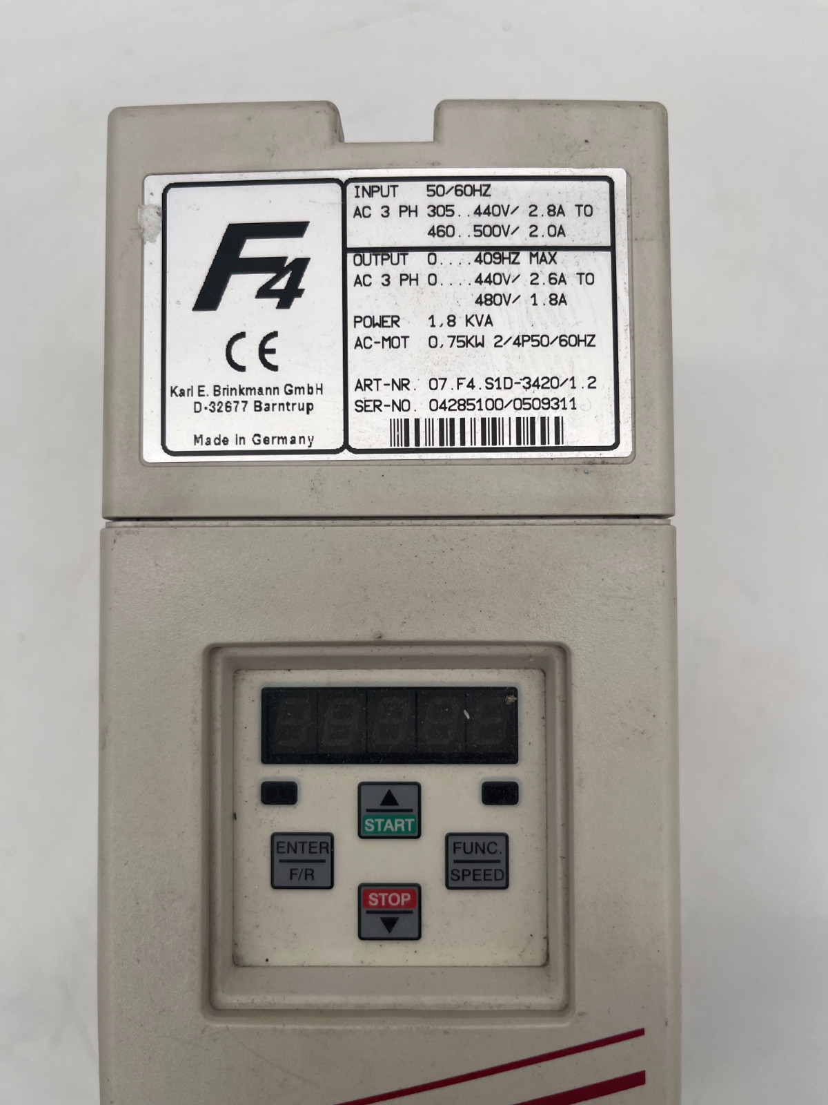 KEB Combivert 07.F4.S1D-3420/1.2 Frequenzumrichter 0,75 kW 1,8KVA, KEB, Bild 3 von 6