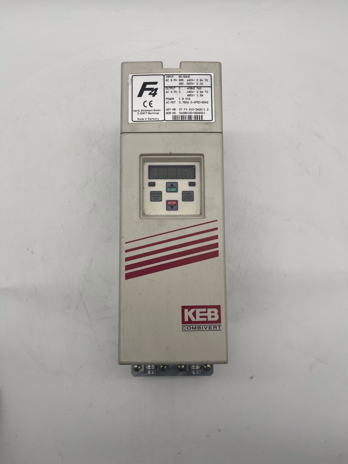 KEB Combivert 07.F4.S1D-3420/1.2 Frequenzumrichter 0,75 kW 1,8KVA, KEB, Bild 6 von 6