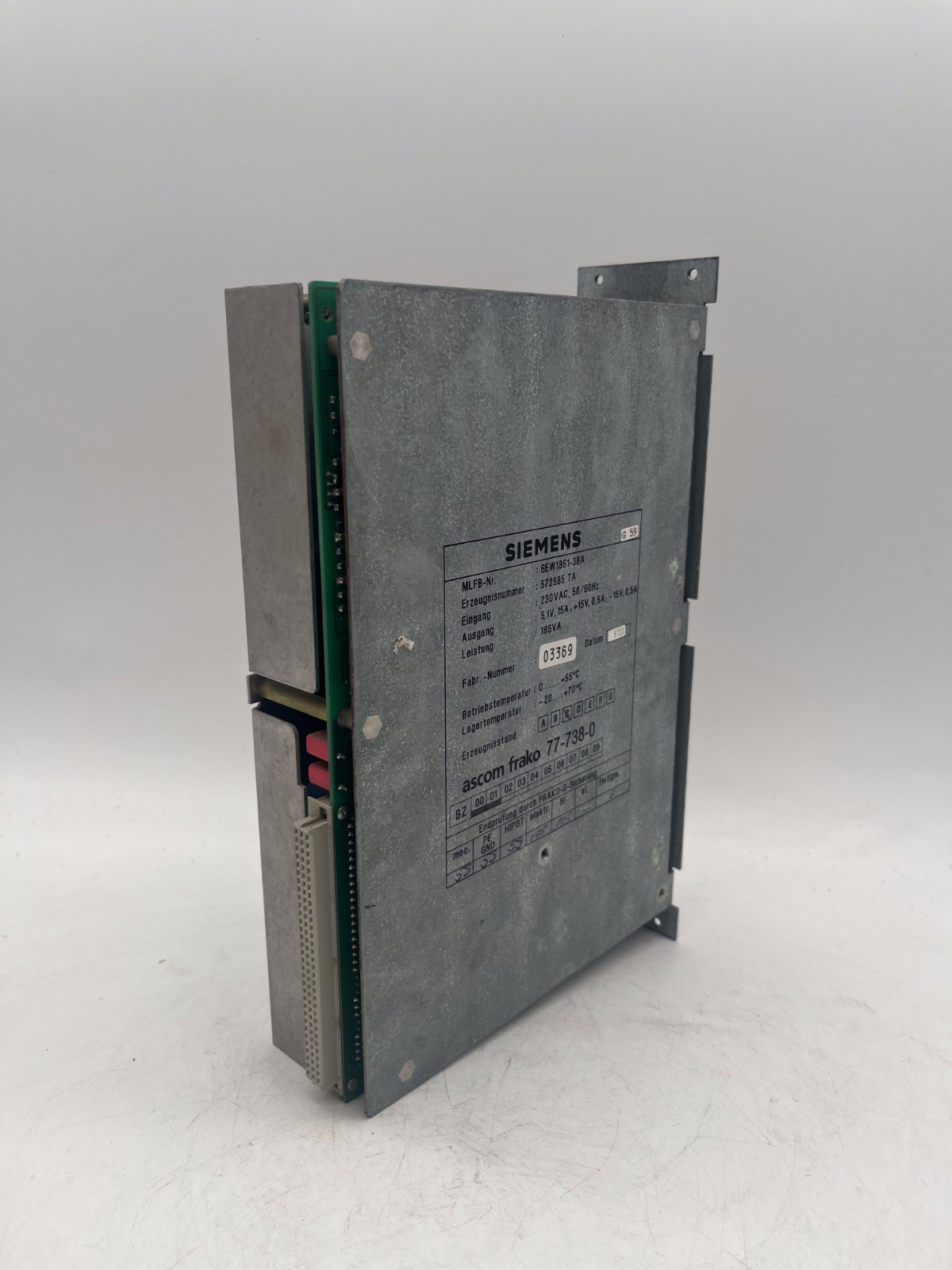 SIEMENS 6EW1861-3BA SINUMERIK Stromversorgung 230VAC 185VA 572685 TA, Siemens, Bild 5 von 6