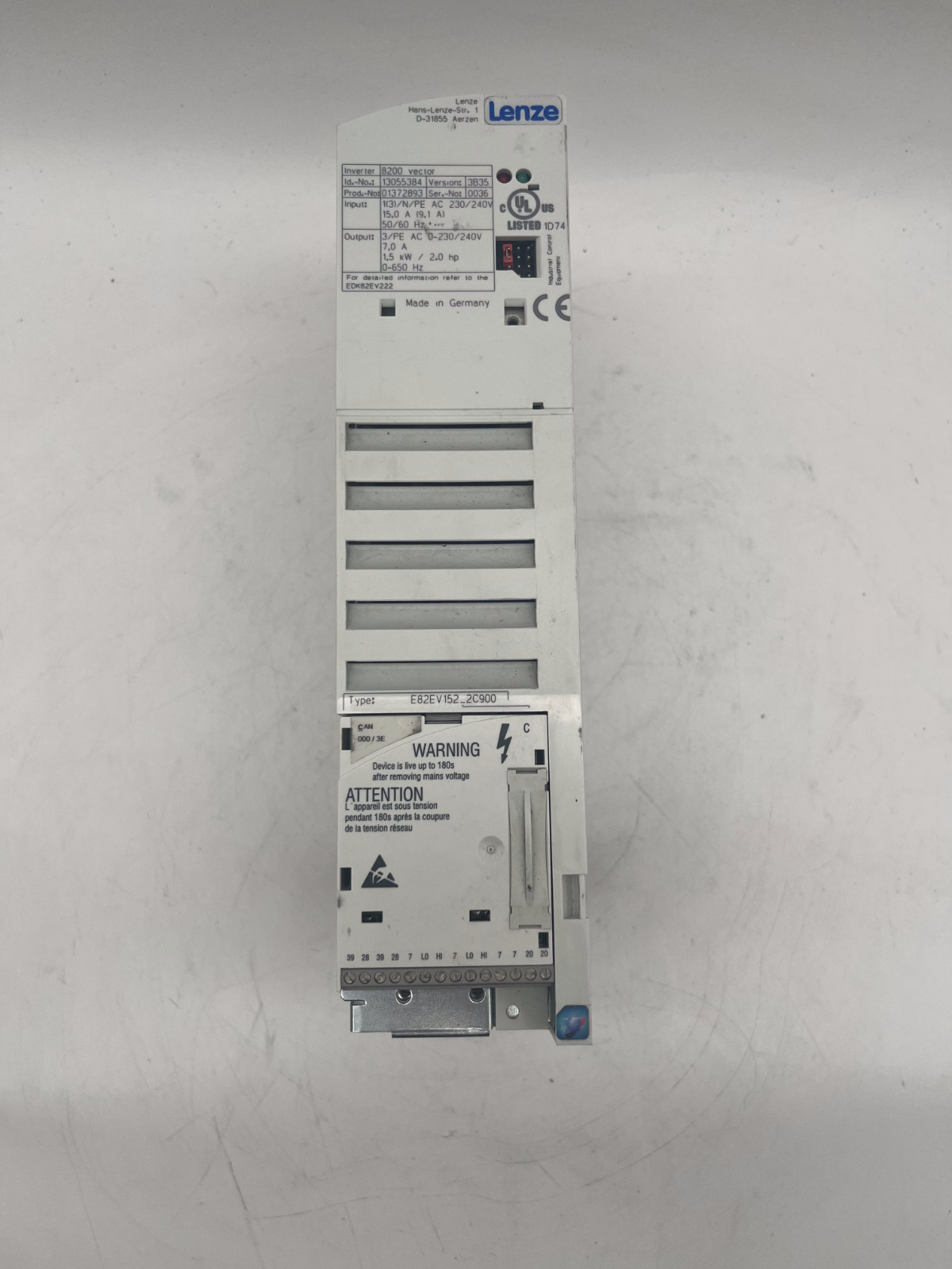 LENZE Vector 8200 E82EV152_2C900 | E82EV152K2C900 | 13187514 | 1,5Kw 3~240V, Lenze, Bild 2 von 7