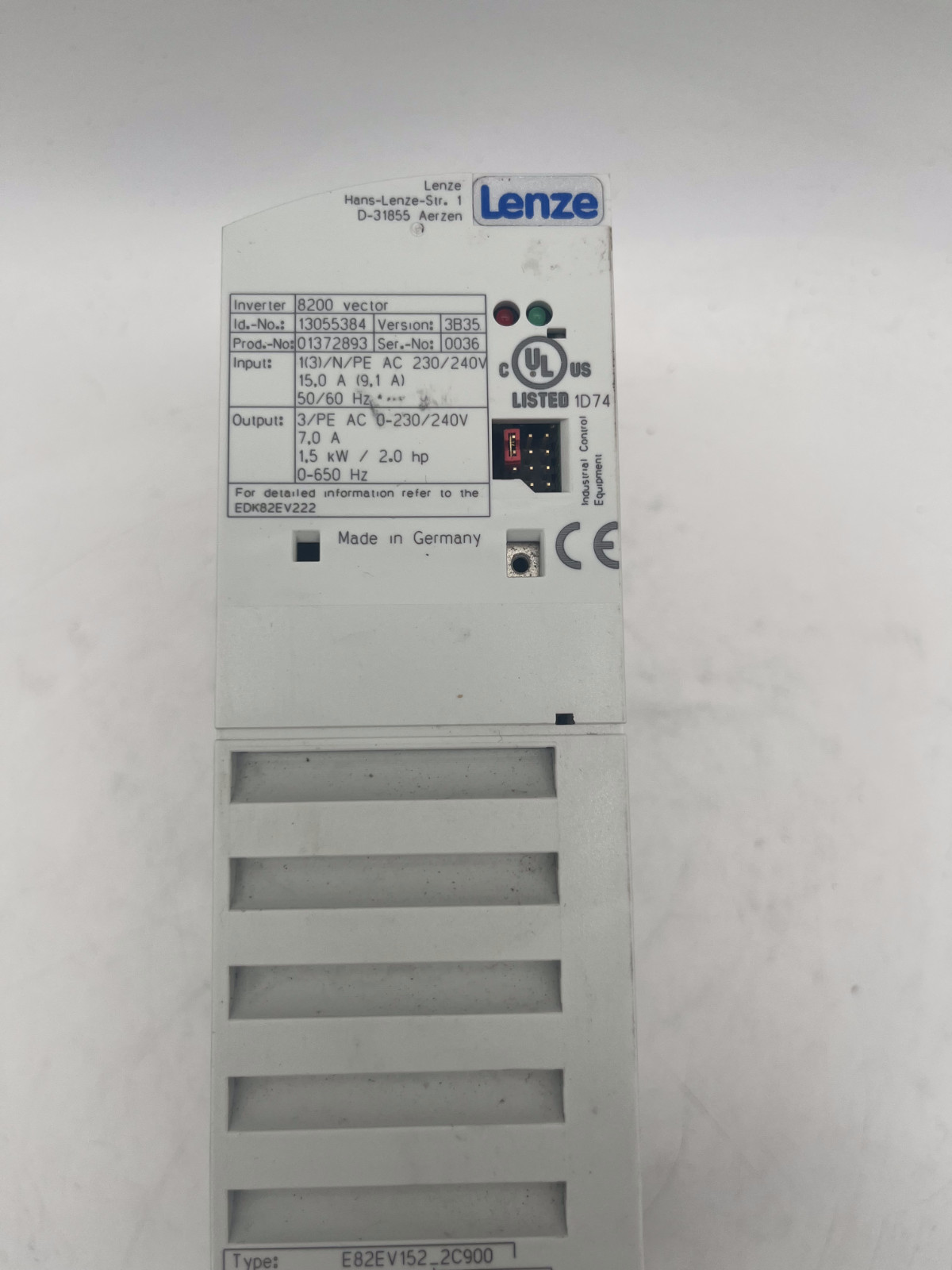 LENZE Vector 8200 E82EV152_2C900 | E82EV152K2C900 | 13187514 | 1,5Kw 3~240V, Lenze, Bild 7 von 7