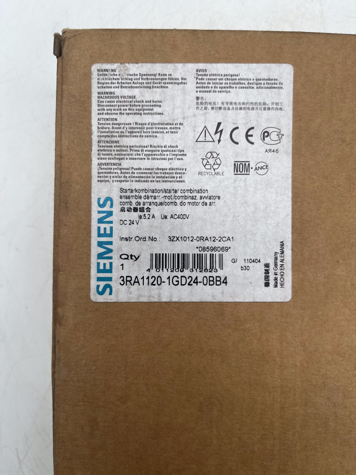 Siemens 3RA1120-1GD24-0BB4 3RA1 120-1GD24-0BB4 Starterkombination NEW, Siemens, Bild 2 von 5