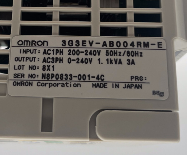OMRON 3G3EV-AB004RM-E SYSDRIVE 3G3EV Inverter 1.1kVA 3A 8X1, OMRON, Bild 2 von 7