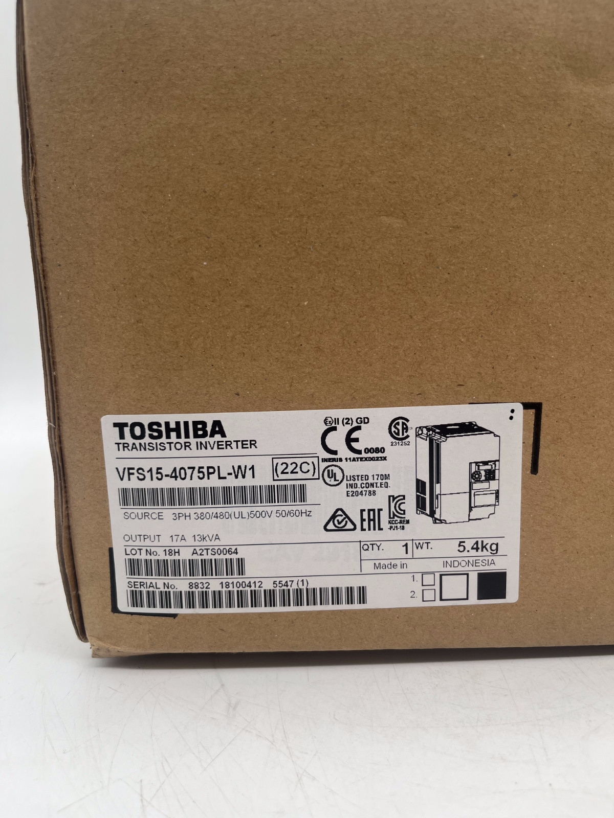 Toshiba VFS15-4075PL-W1 Vektor-Umrichter Max.Motorleistung: 7,5kW, Toshiba, Bild 4 von 6
