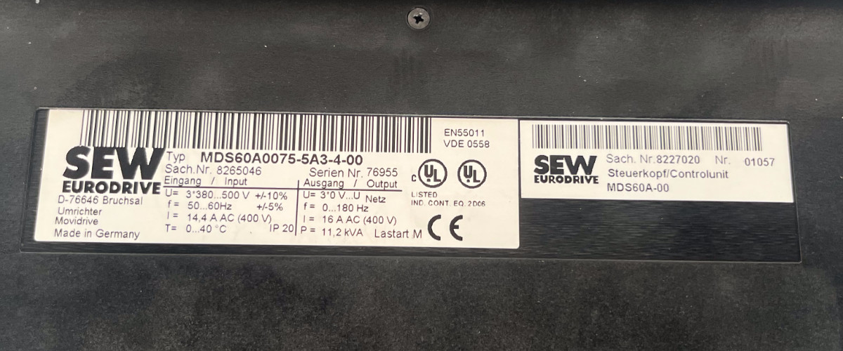 SEW EURODRIVE MDS60A0075-5A3-4-00 | 8265046 | MDS60A-00 + MDX60A0075-5A3-4-00, SEW, Bild 2 von 8