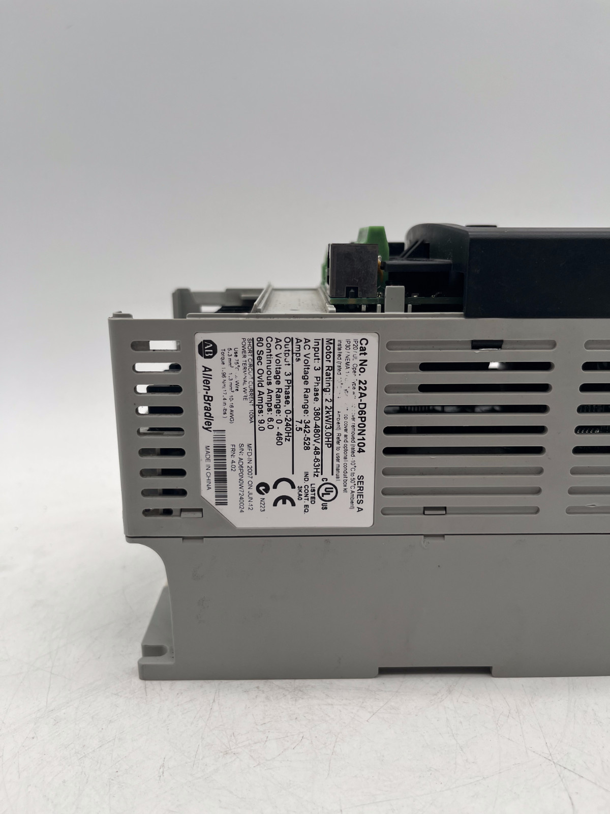 Allen-Bradley PowerFlex 4 22A-D6P0N104 22AD6P0N104 2,2 kW / 3HP, 380-480V Ser. A, Vorschaubild 9