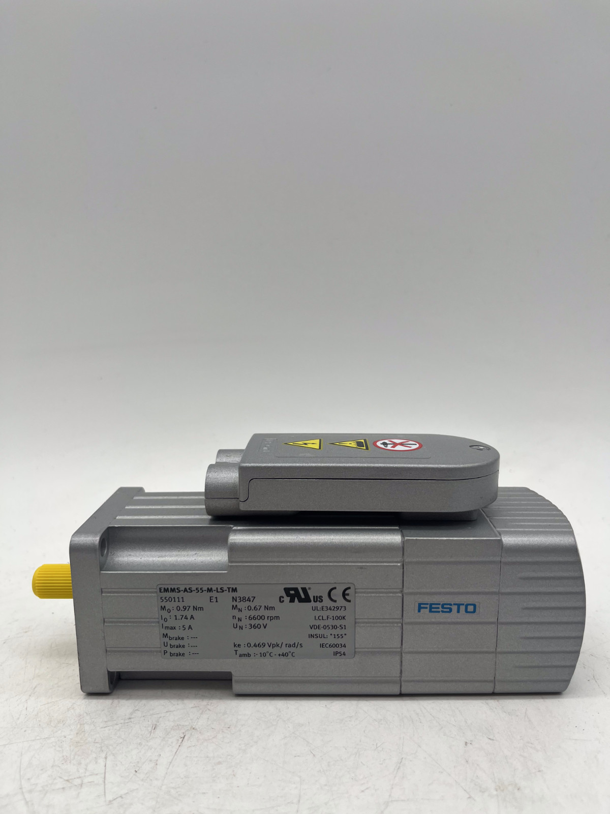 FESTO 550111 EMMS-AS DC SERVO MOTOR EMMS-AS-55-M-LS-TM 360VDC NUPI E1 N3847, FESTO, Bild 4 von 13