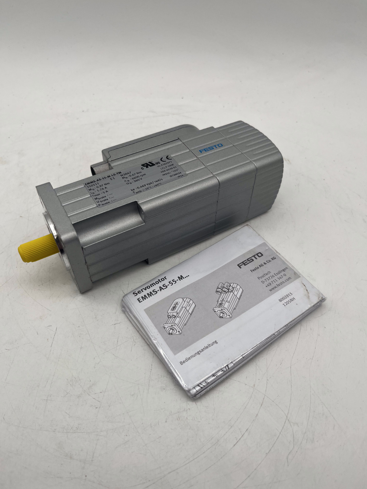FESTO 550111 EMMS-AS DC SERVO MOTOR EMMS-AS-55-M-LS-TM 360VDC NUPI E1 N3847, FESTO, Bild 10 von 13
