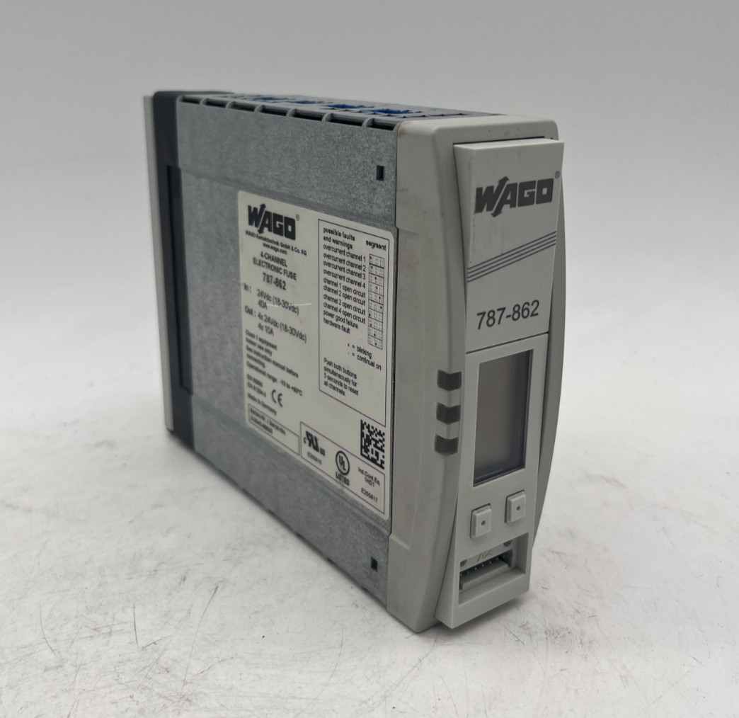WAGO 787-862 4-Channel Electronic Fuse 24 V/DC 10A 240W, photo 1 of 10