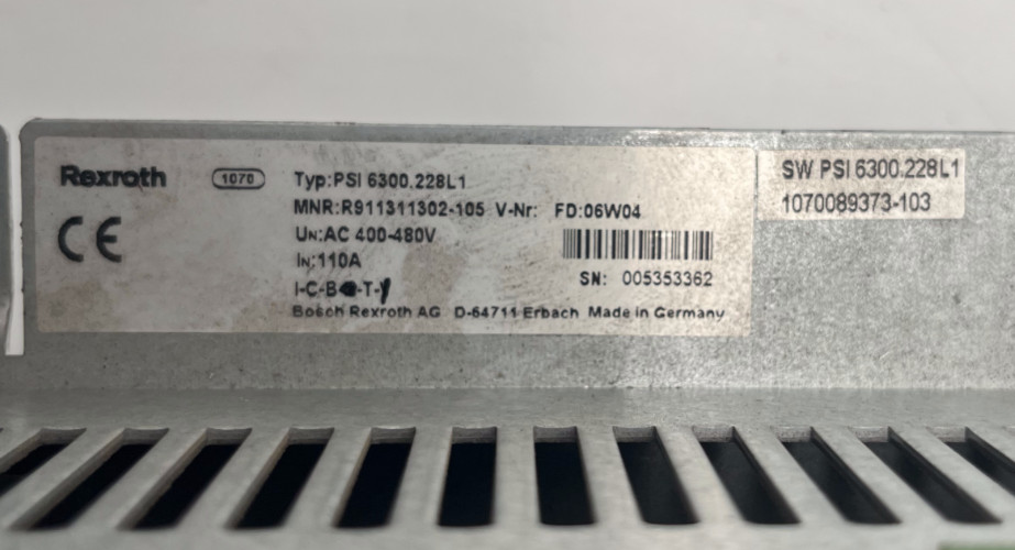 Rexroth PSI6000 PSI6300.228L1 | R911311302-105 | FD:06W04 | Frequenzumrichter, Rexroth, Bild 3 von 10