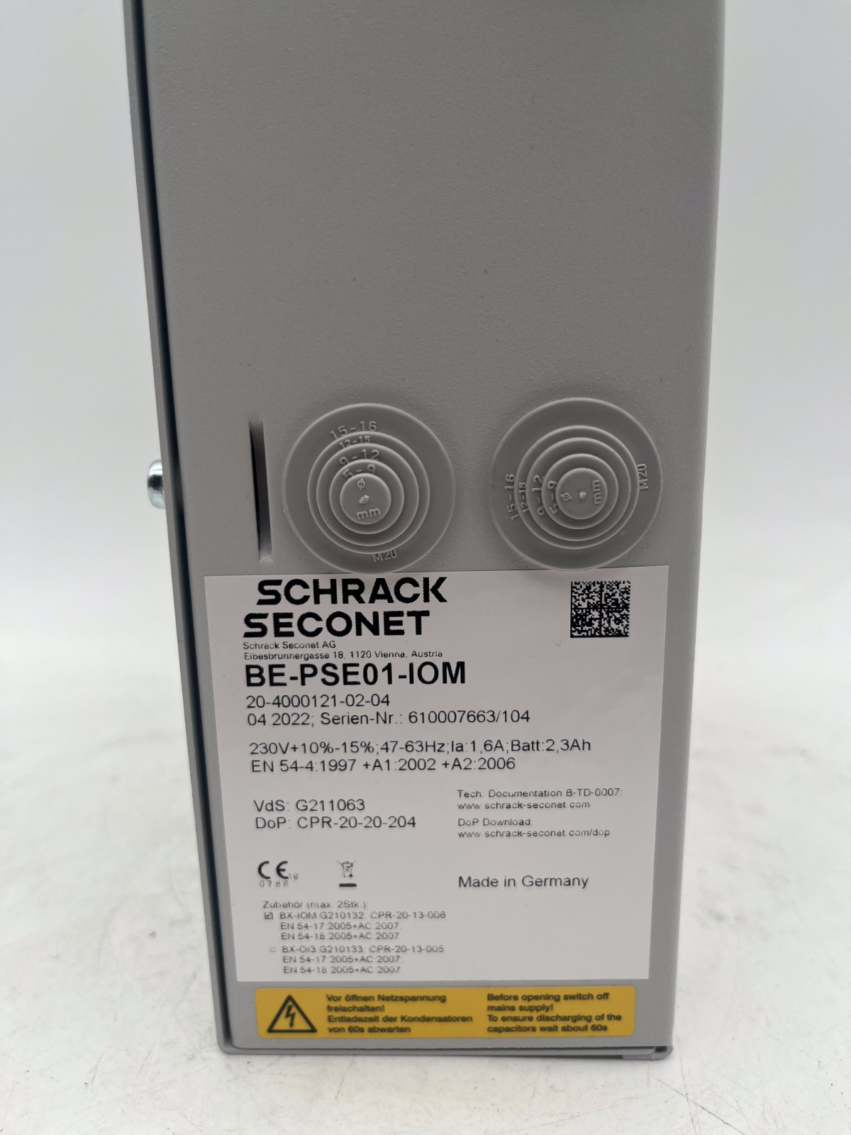 Schrack Seconet BE-PSE01-IOM power supply cabinet G211063, Schrack, photo 4 of 6