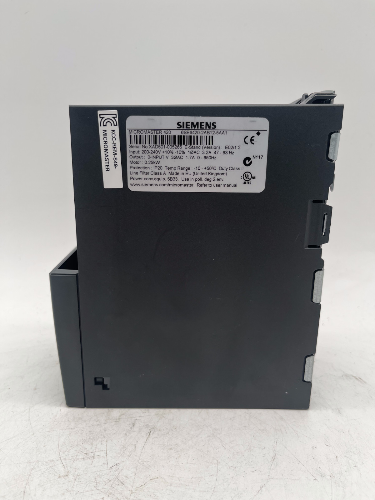 Siemens Micromaster 420 6SE6420-2AB12-5AA1 Frequenzumrichter 6SE6 420-2AB12-5AA1, Siemens, Bild 4 von 7