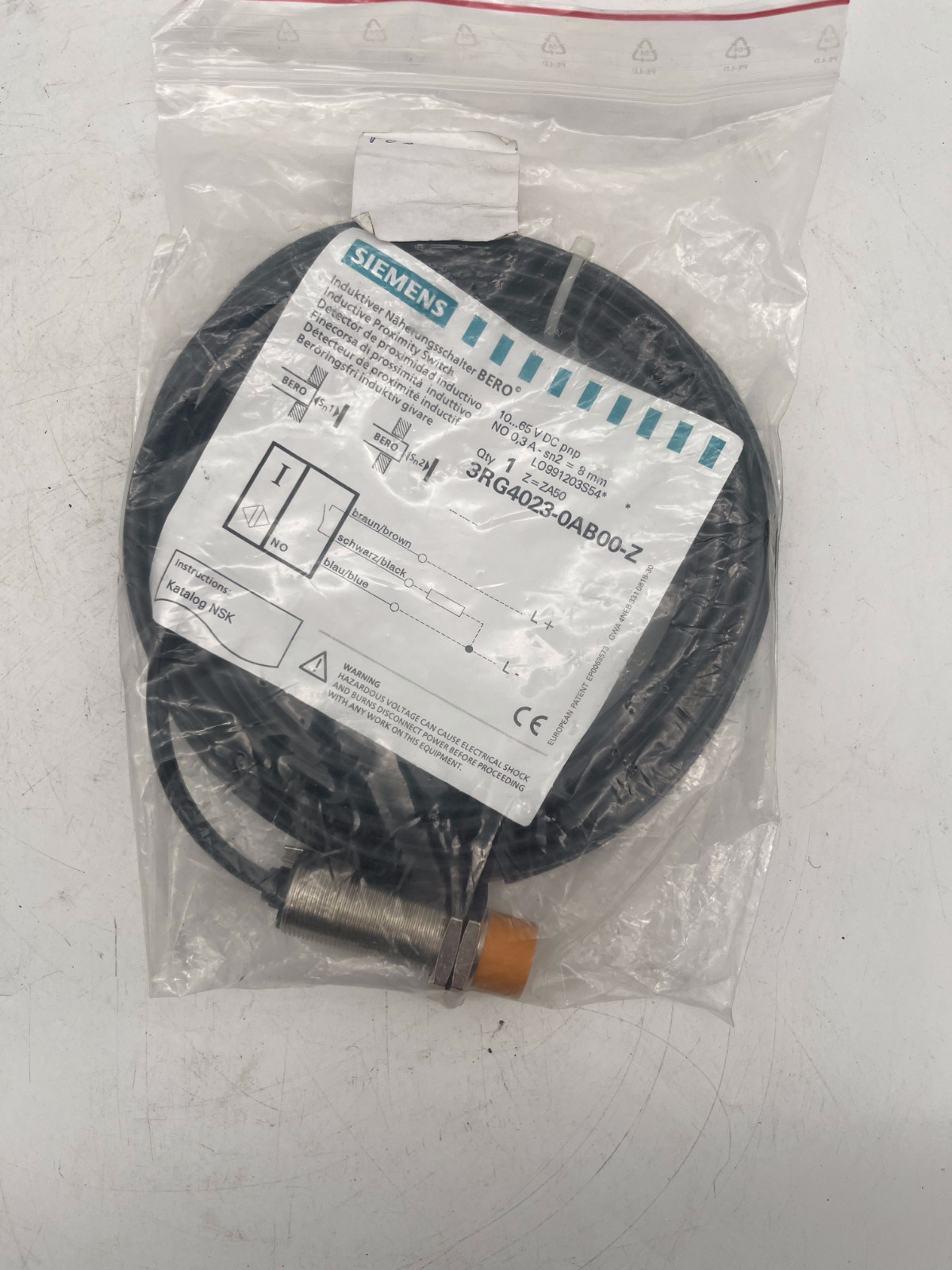 SIEMENS 3RG4023-0AB00 Proximity Switch Sensor, Siemens, photo 3 of 4